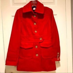 J. Crew Red Trench Coat